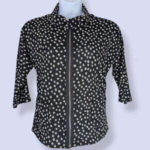 Creation B&W 3/4 Sleeve Accent Sweater